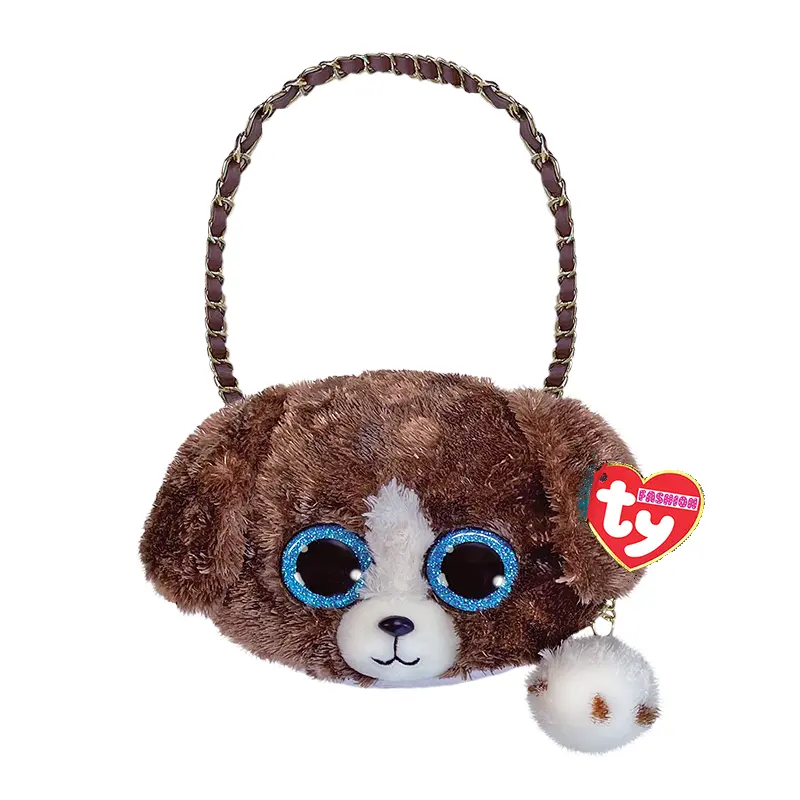 Muddles Dog Brown White Mini Purse