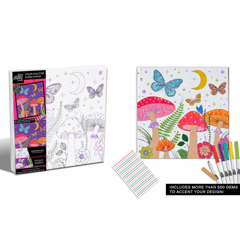 Mushroom Glitter Coloring Kit