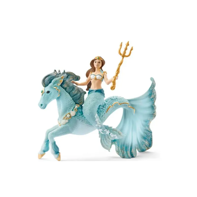 Mermaid Eyela Riding Underwater Horse