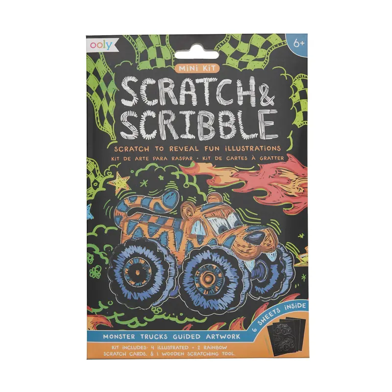 Mini Scratch & Scribble Art Kit:  Monster Truck