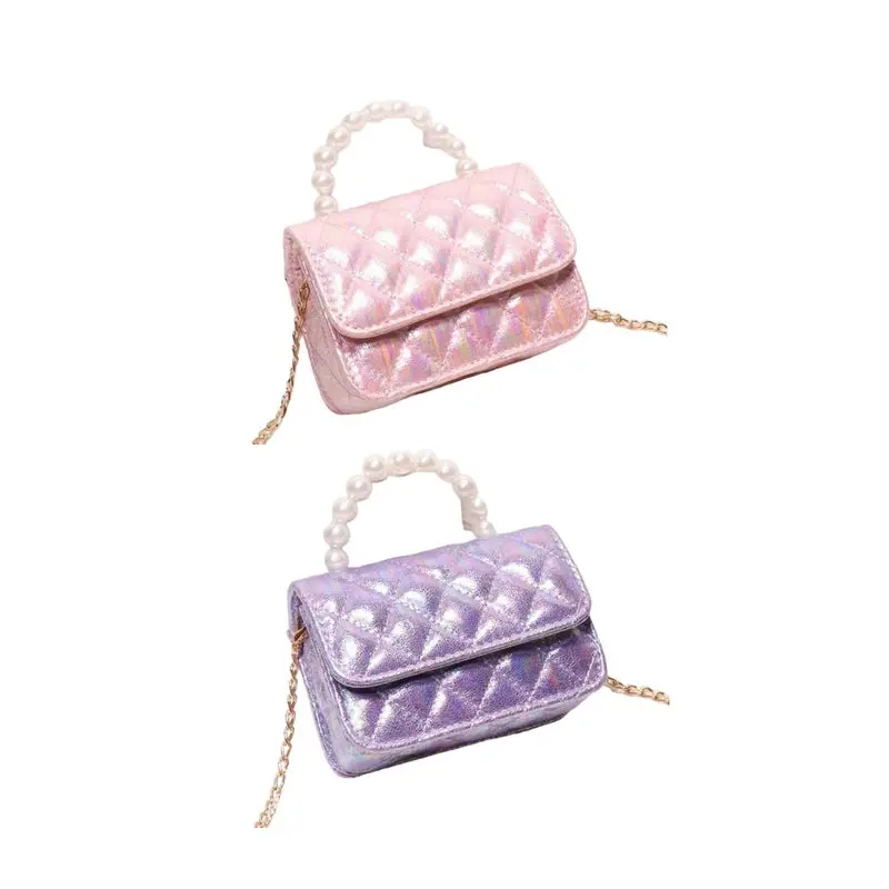 Mini Spring Pastel Clutch Purse with Crossbody Gold Chain (Sold Separately)