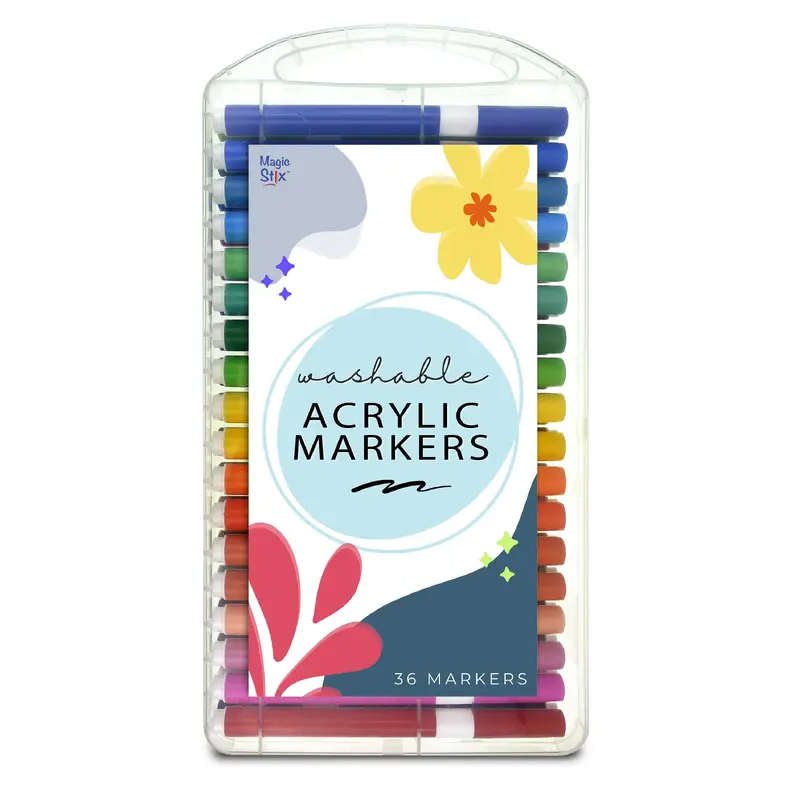 Magic Stix: Washable Acrylic Markers - 36 Pk