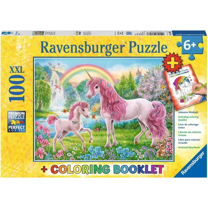 Magical Unicorns 100 pcs +  Coloring Book