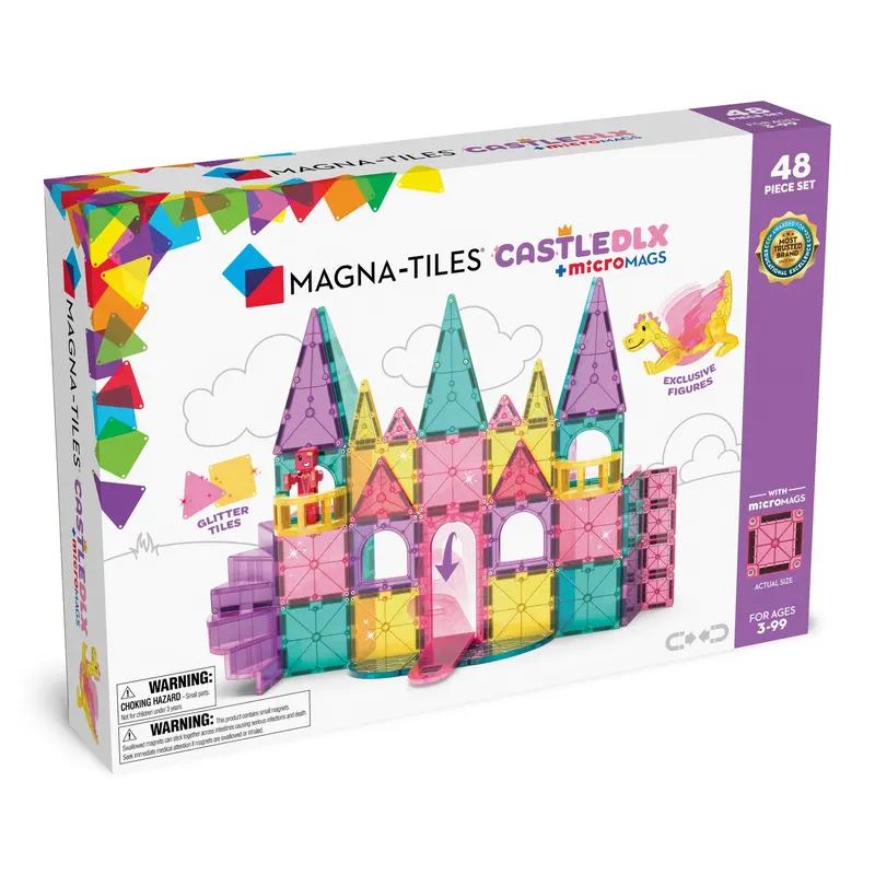 Magna-Tiles: CastleDLX + MicroMags - 48 Piece Set
