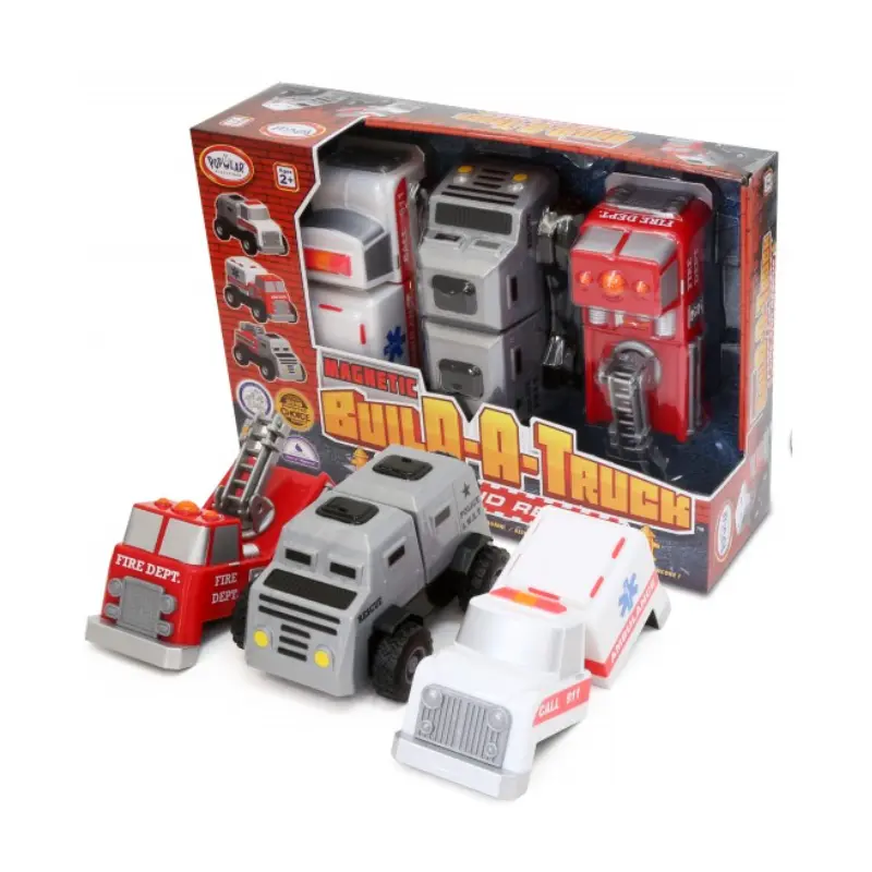 Magnetic Fire and Rescue: Build a Truck