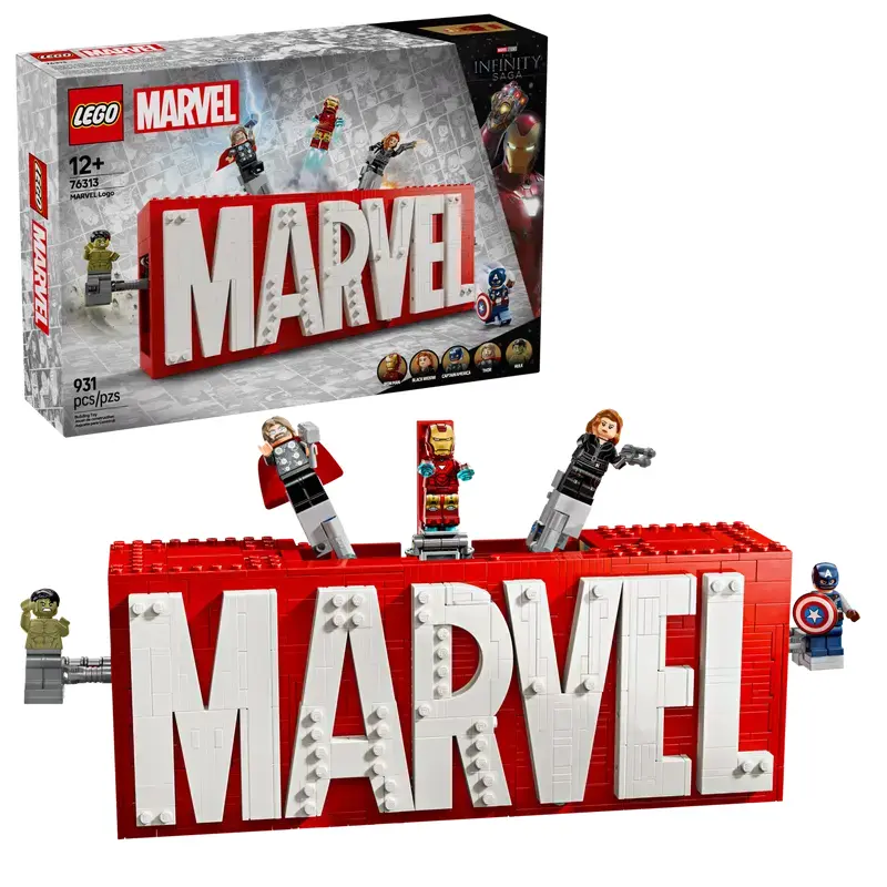 Marvel Logo & Minifigures