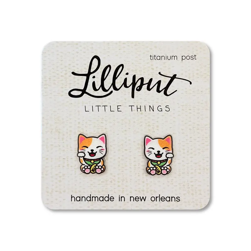 Lucky Cat Earrings