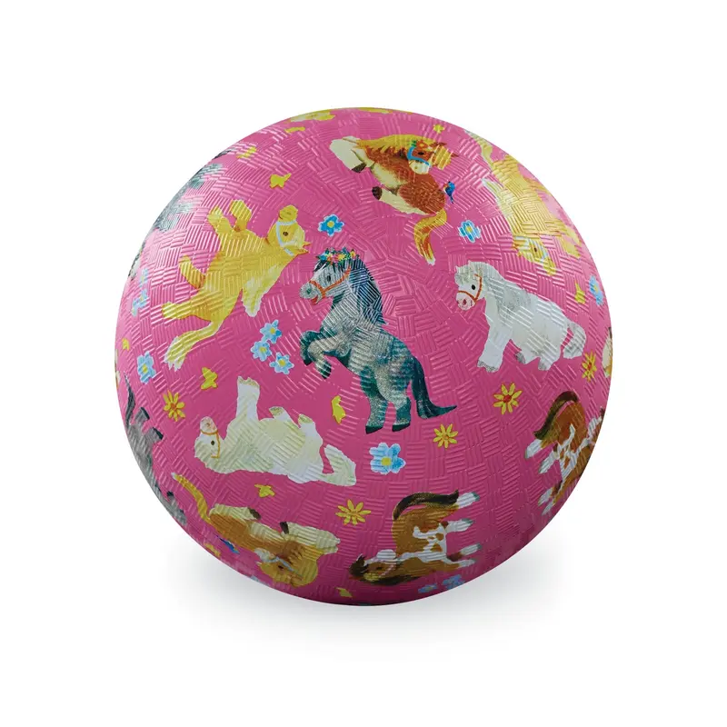 7" Playground Ball - Ponies Pink