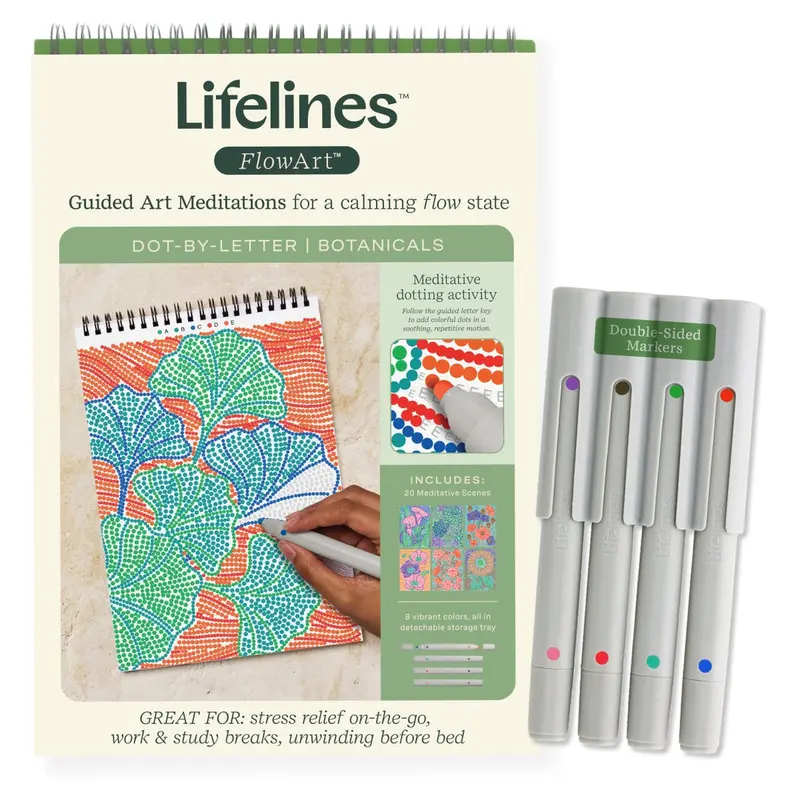 Lifelines Flowart - Dot By Letter - Botanicals