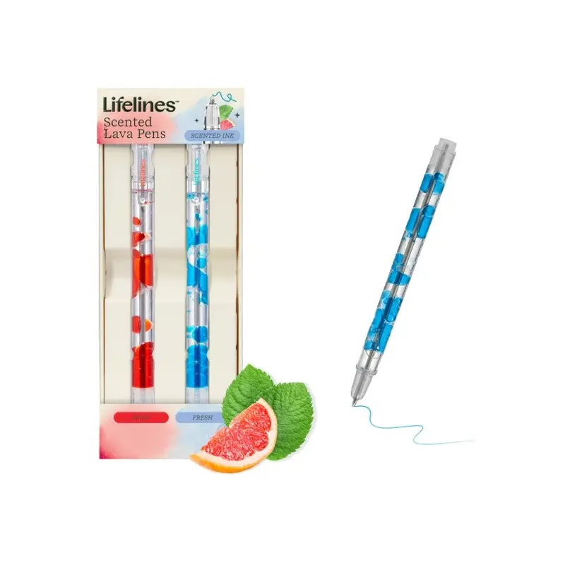 Lifelines: Scented Lava Pen Set - 2 Pack (Blue/Red)