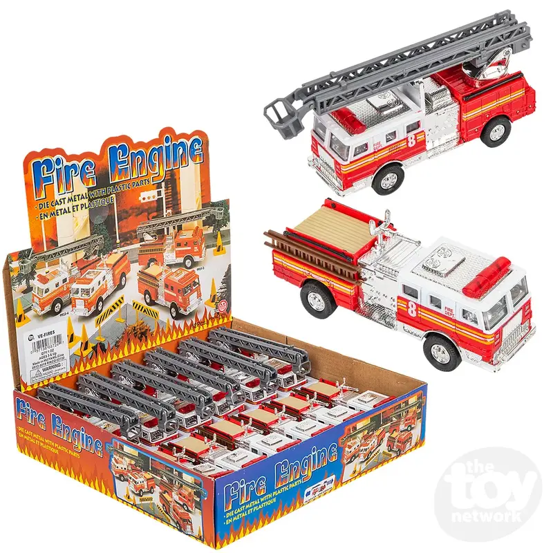 5.5" Die-Cast Pull Back Fire Truck (Sold Separately)