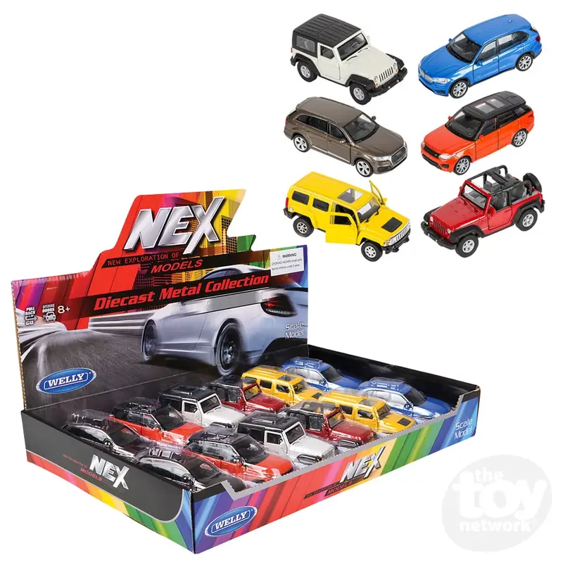 5" Die-Cast Pull Back Licensed SUV 1:38 Scale (Sold Separately)