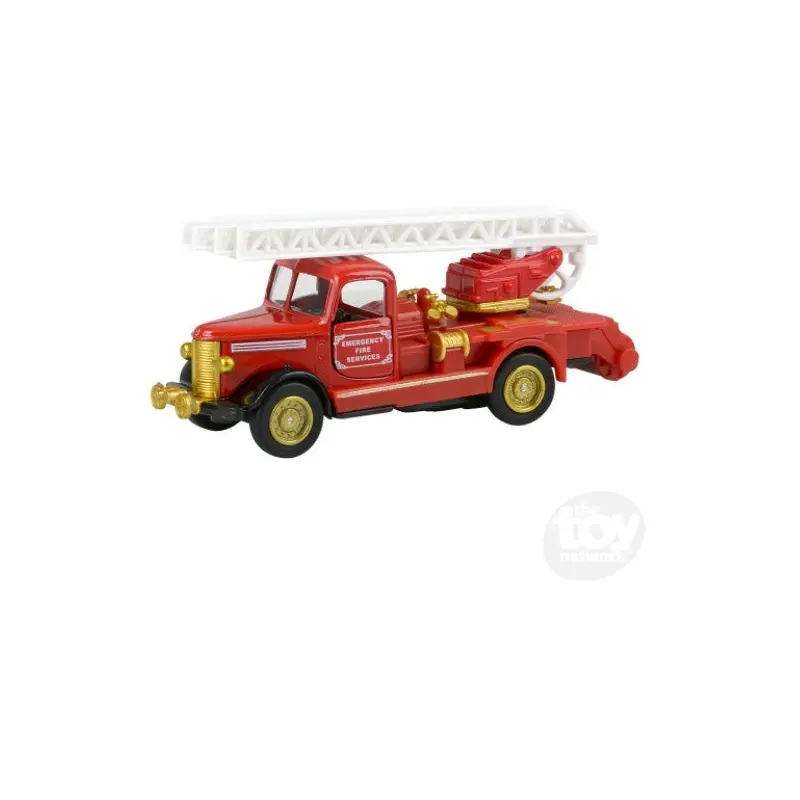 5" Diecast Pull Back Classic Fire Truck