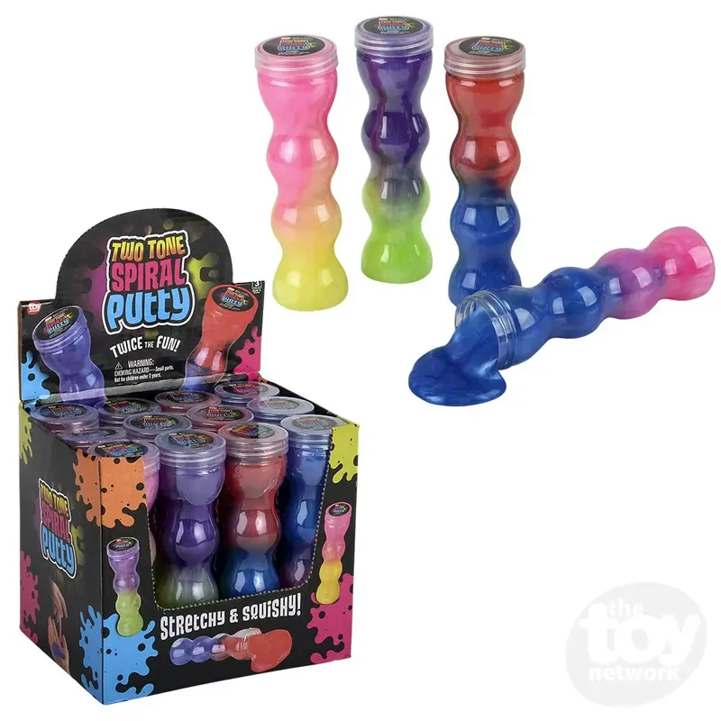 6.25" Spiral Bottle Two Tone Putty (Sold Separately)