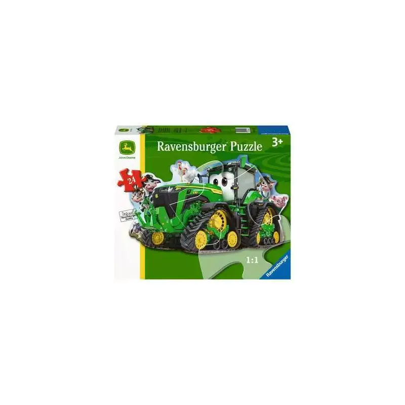 John Deere: John Deere Tractor Shaped - 24 Pc Shaped Floor Puzzle