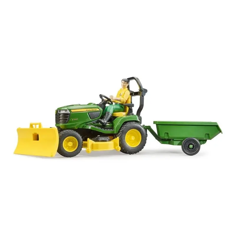 John Deere Lawn Tractor w/Trailer & Figure