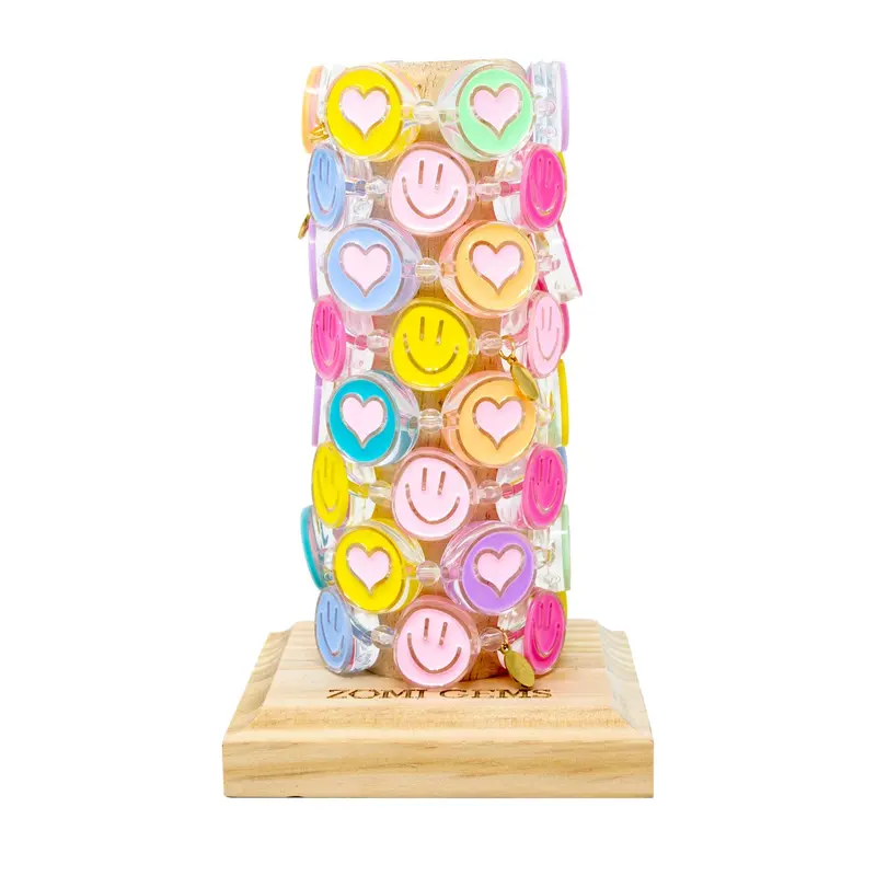 Jumbo Hearts and Smiles Bracelet (Sold Separately)