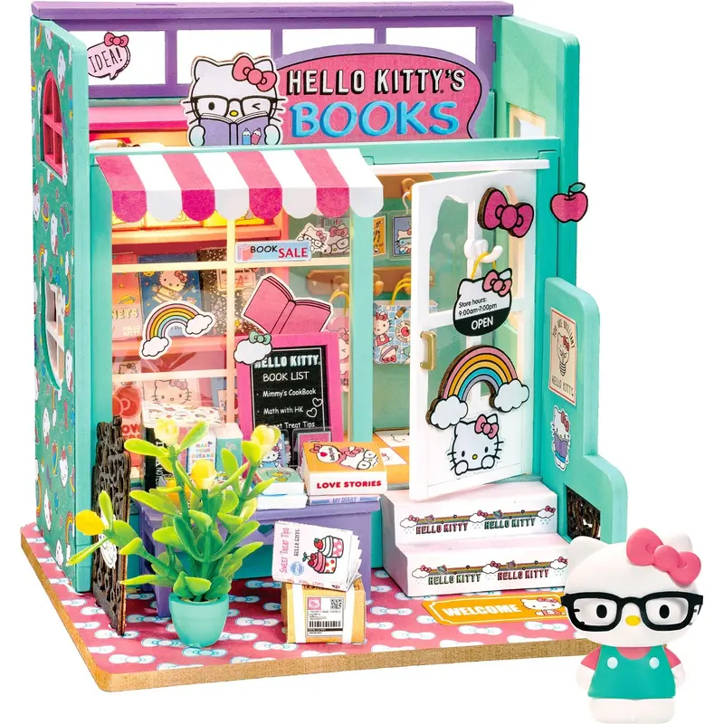 Hello Kitty Bookstore: DIY  Miniature Bookstore