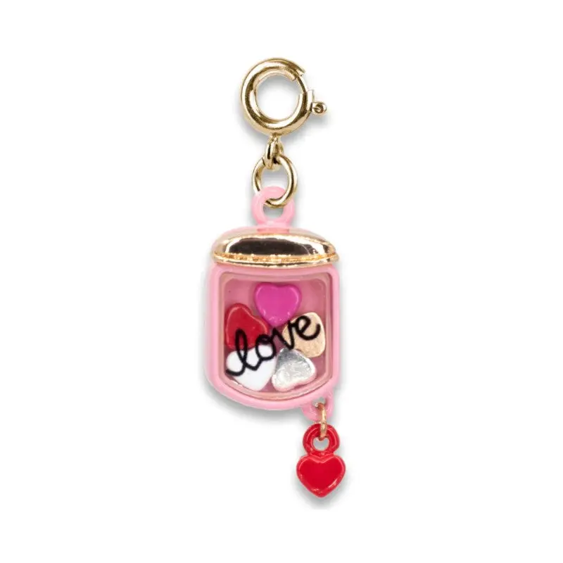 Gold Jar of Hearts Shaker Charm