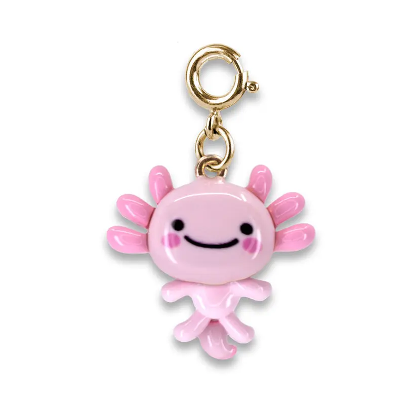 Gold Swivel Axolotl Charm