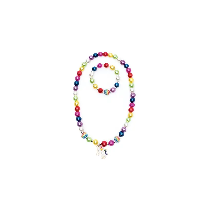 Gumball Rainbow Necklace & Bracelet Set