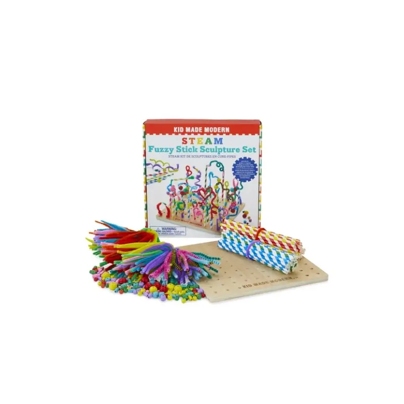Fuzzy Stick Sculpture Set: Kid Made Modern STEAM
