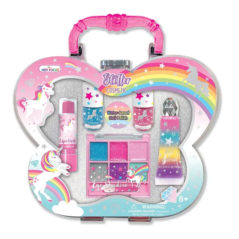Glitter Cosmetic Carry Set - Unicorn