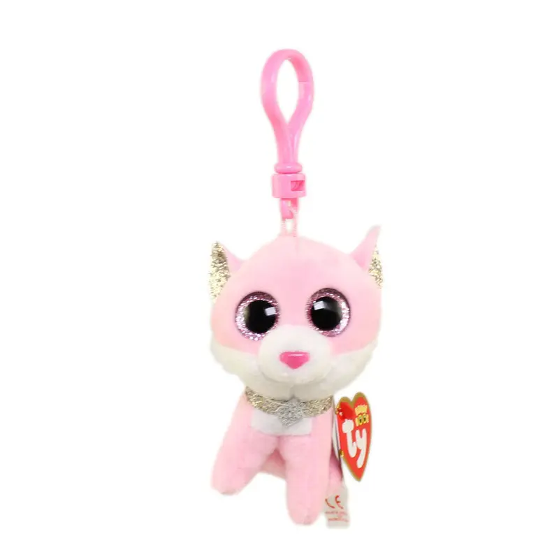 Fiona Pink Cat Beanie Boo Clip