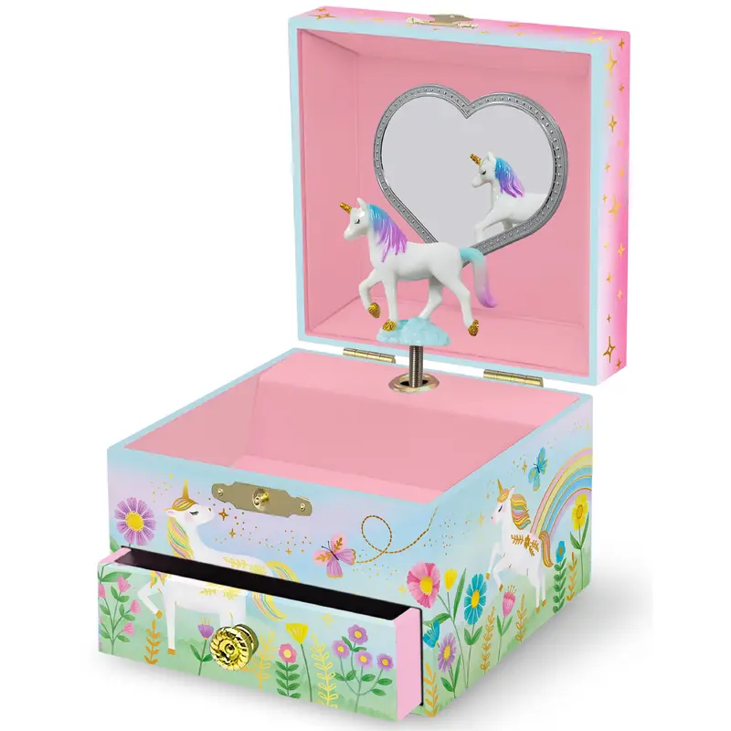 Floral Unicorn Musical Jewelry Box