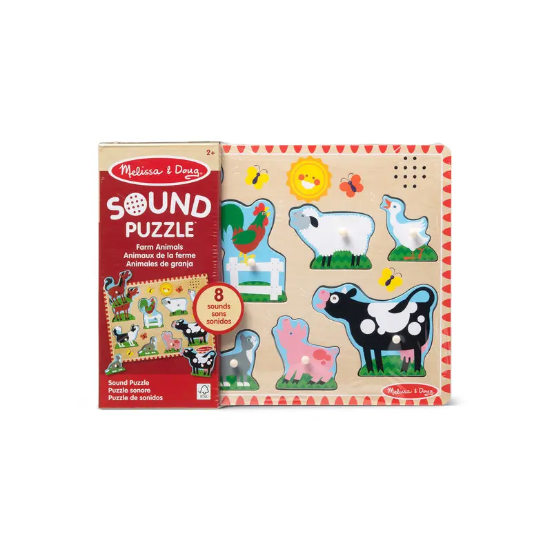 Farm Animals Sound Puzzle - 8 Pieces