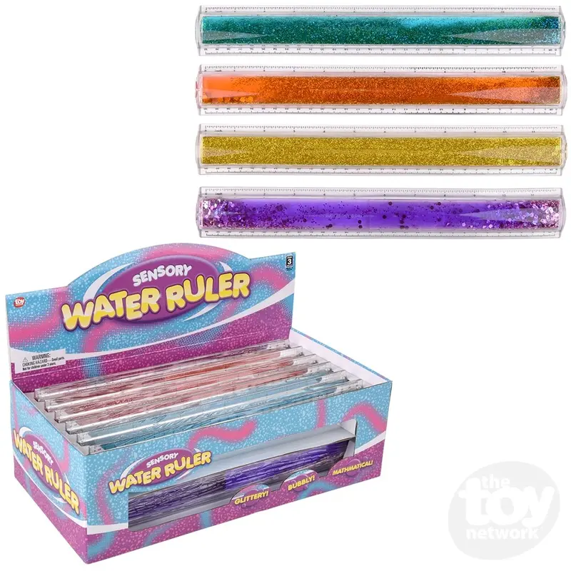 12" Sensory Water Glitter Ruler (Sold Separately)