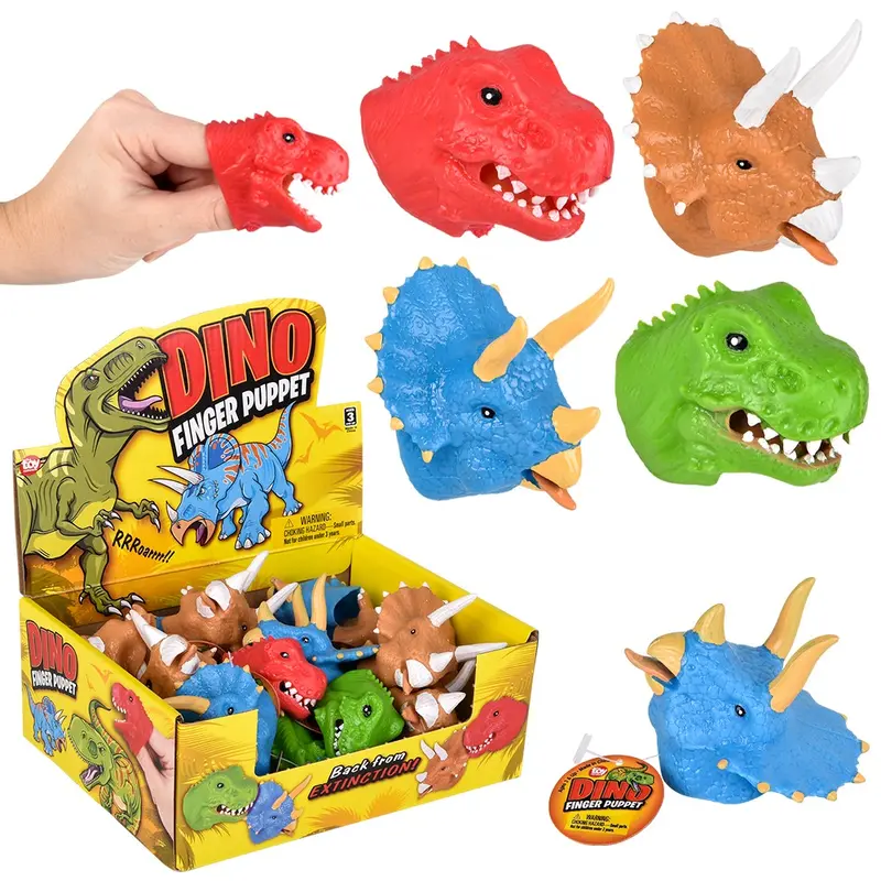 2 Stretchy Dinosaur Finger Puppet (Sold Separately)