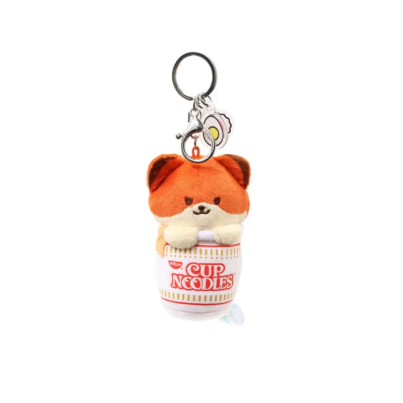 Cup Noodles Foxiroll Plush Keychain