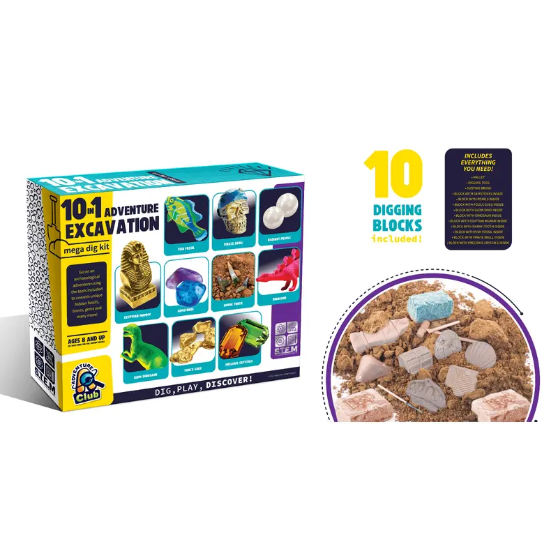 10 in 1 Treasure Excavation Kit