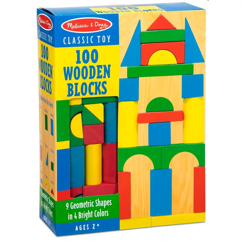 100 Wood Blocks Set