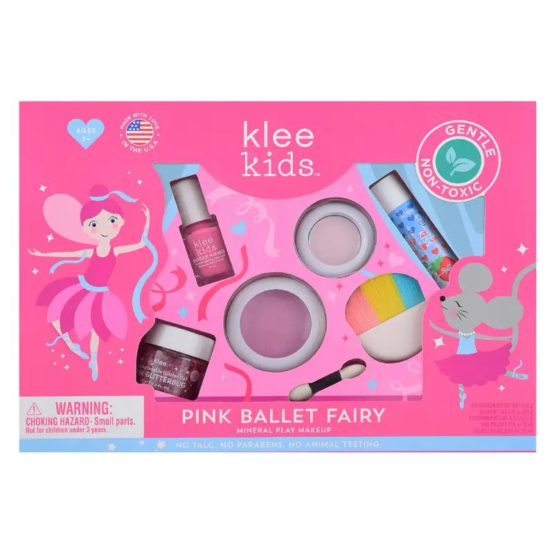 Klee Kids Pink Ballet Fairy Mineral Play Makeup Kit
