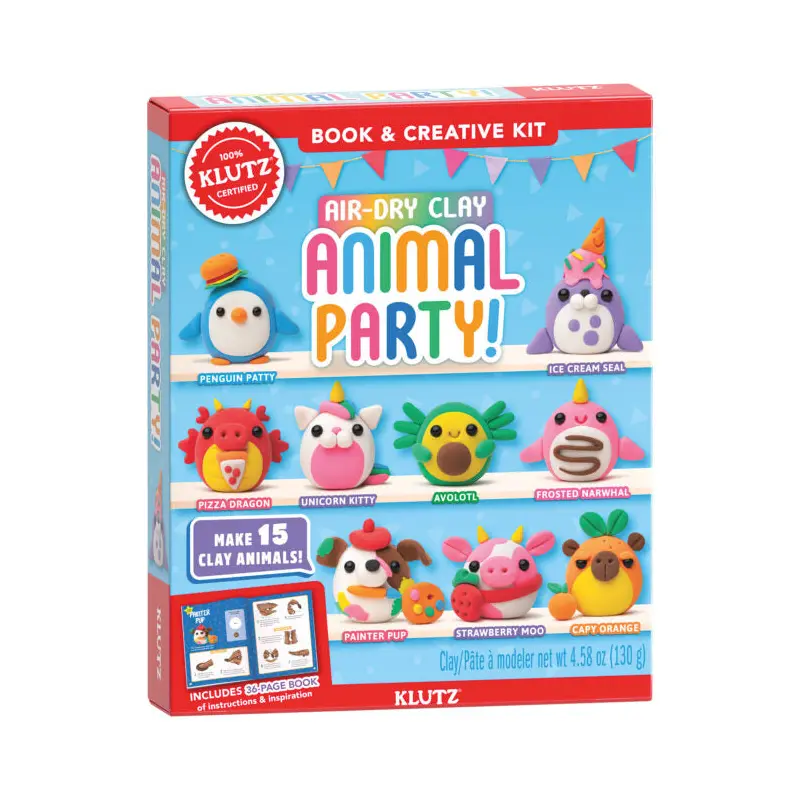 KLUTZ Air Dry Clay Animal Party!