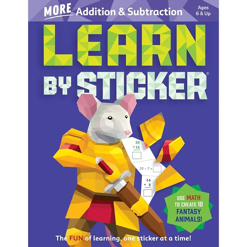 Learn by Sticker : More Addition & Subtraction