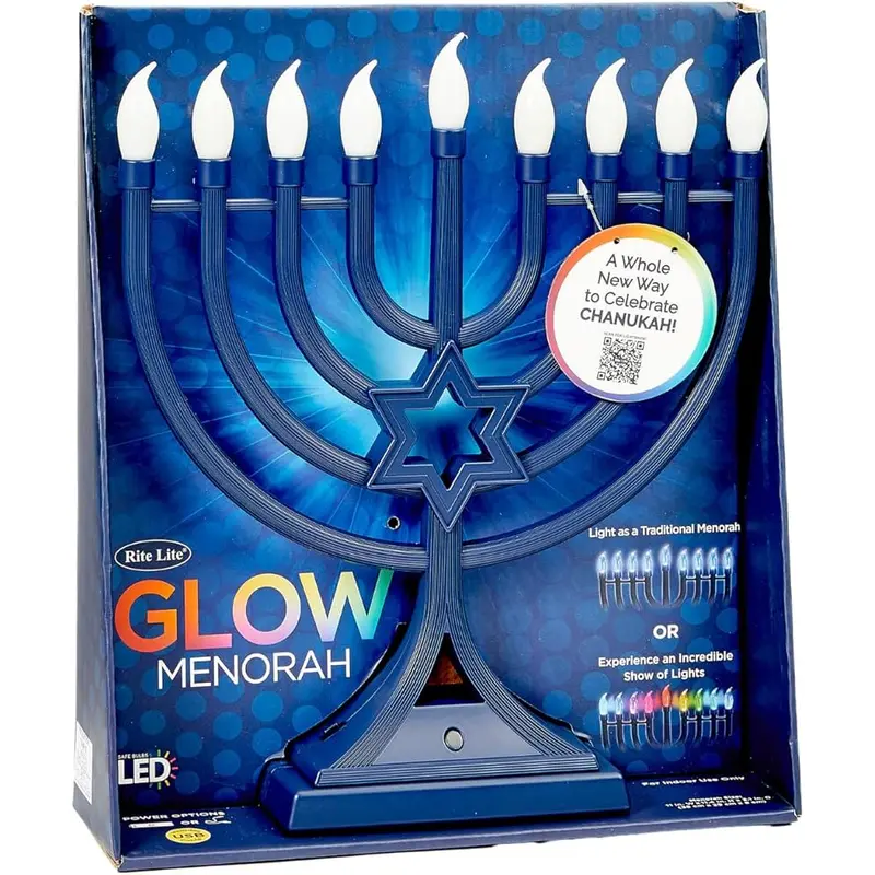 LED Menorah W/Colorchanging Lights