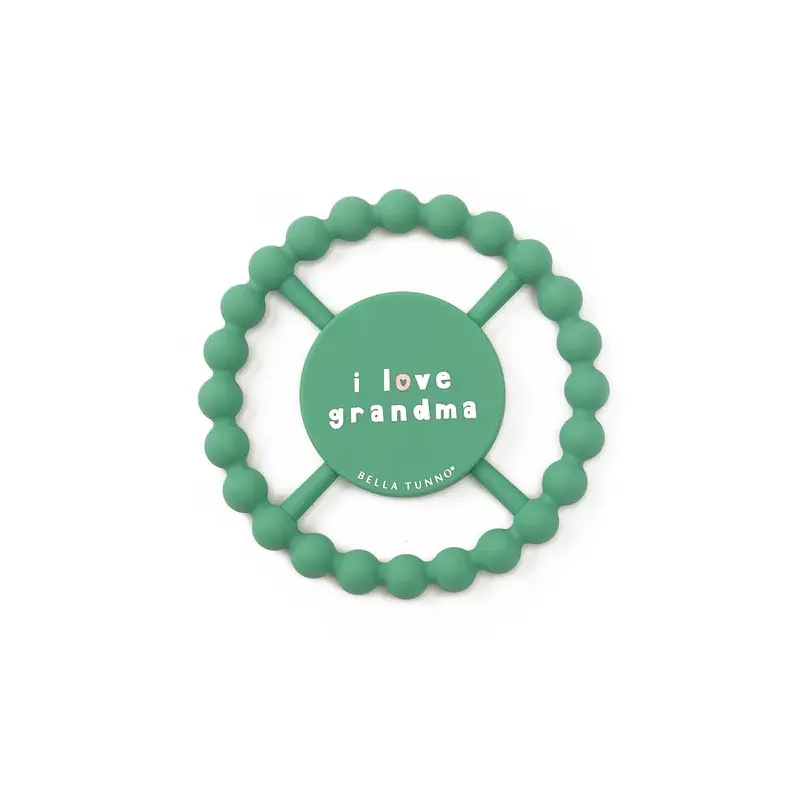 Happy Teether -  I Love Grandma Green