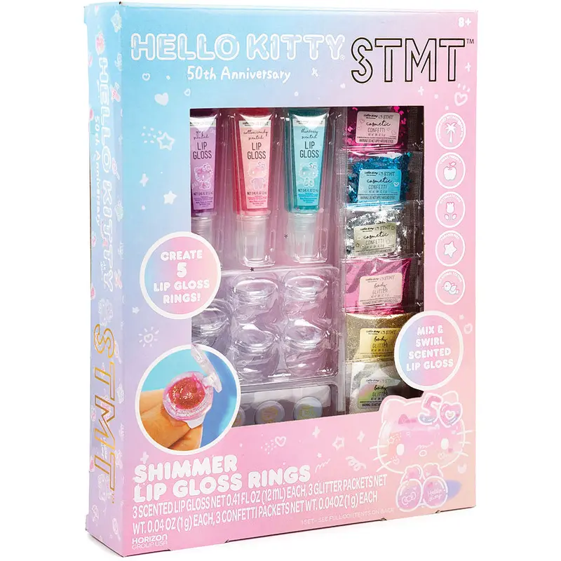 Hello Kitty 50th Anniversary STMT Shimmer Lip Gloss Rings Set