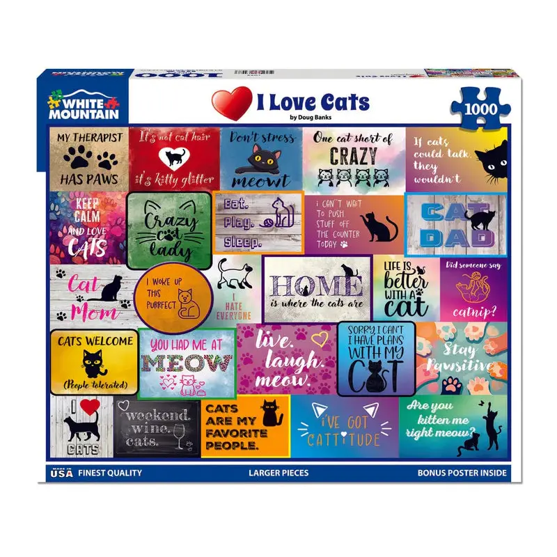 I Love Cats - 1000pc