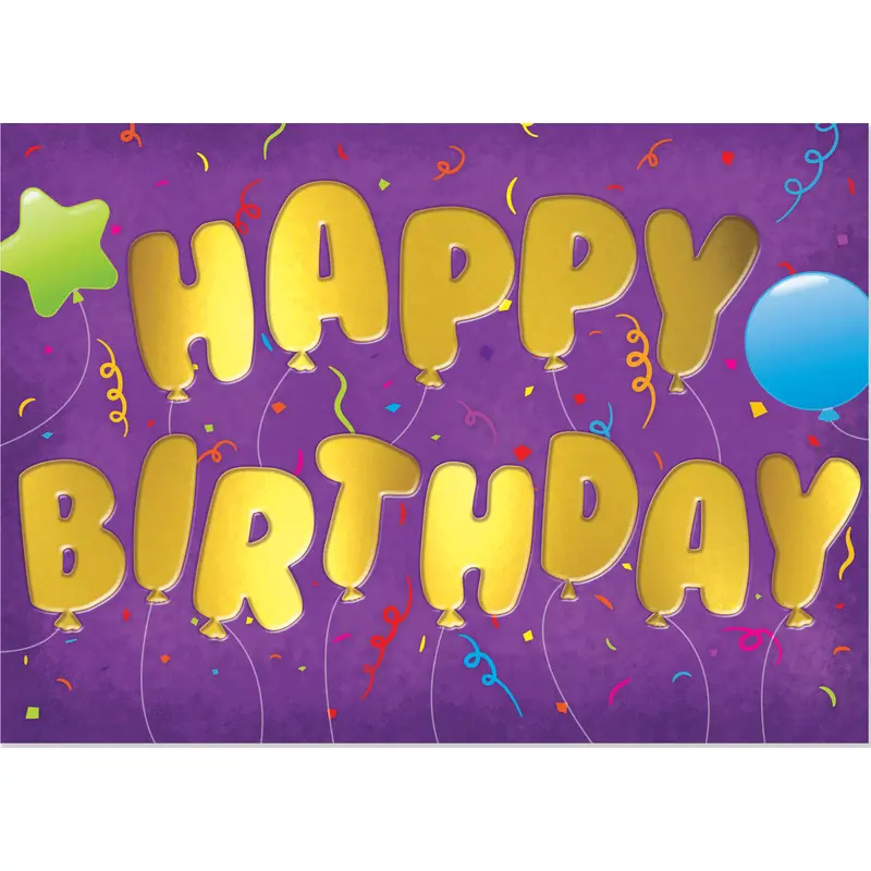 Foil: Gold Mylar Balloon Card