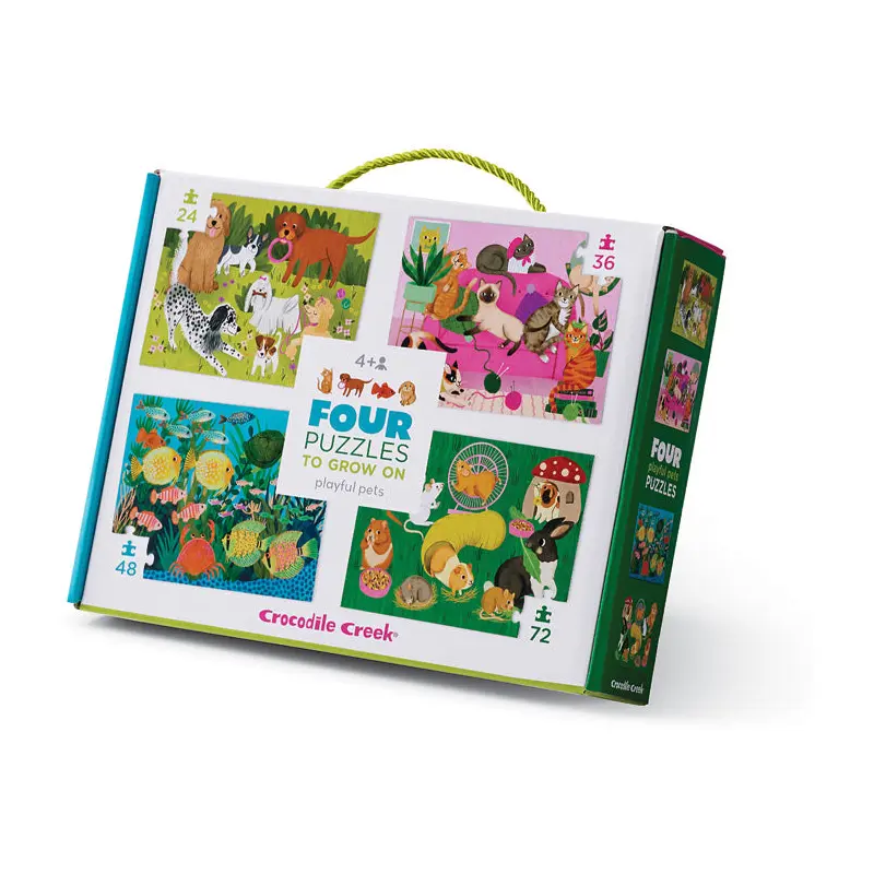Four Puzzles to Grow On Playful Pets