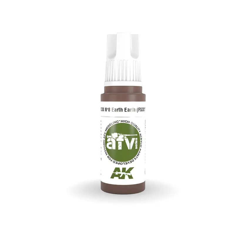 AK Interactive 3 Gen Acrylic AFV Modeling Colour 17ml - No. 8 Earth Red (FS 30117)