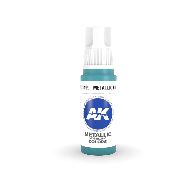 AK Interactive 3 Gen Acrylic Metallic Color 17ml - Metallic Blue