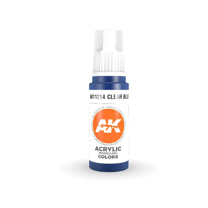 AK Interactive 3 Gen Acrylic Metallic Modeling Colour 17ml - Clear Blue