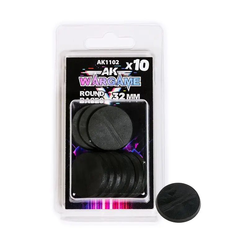AK Interactive - Wargame Accesories - Plastic Bases. Round Base 32mm