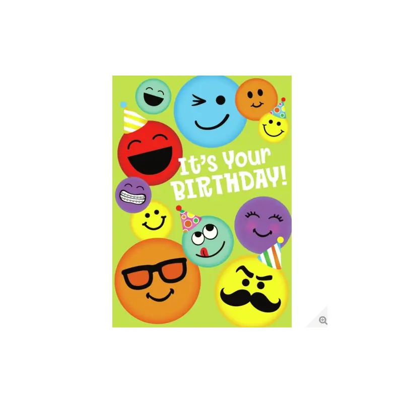 Emoticons Glitter Card