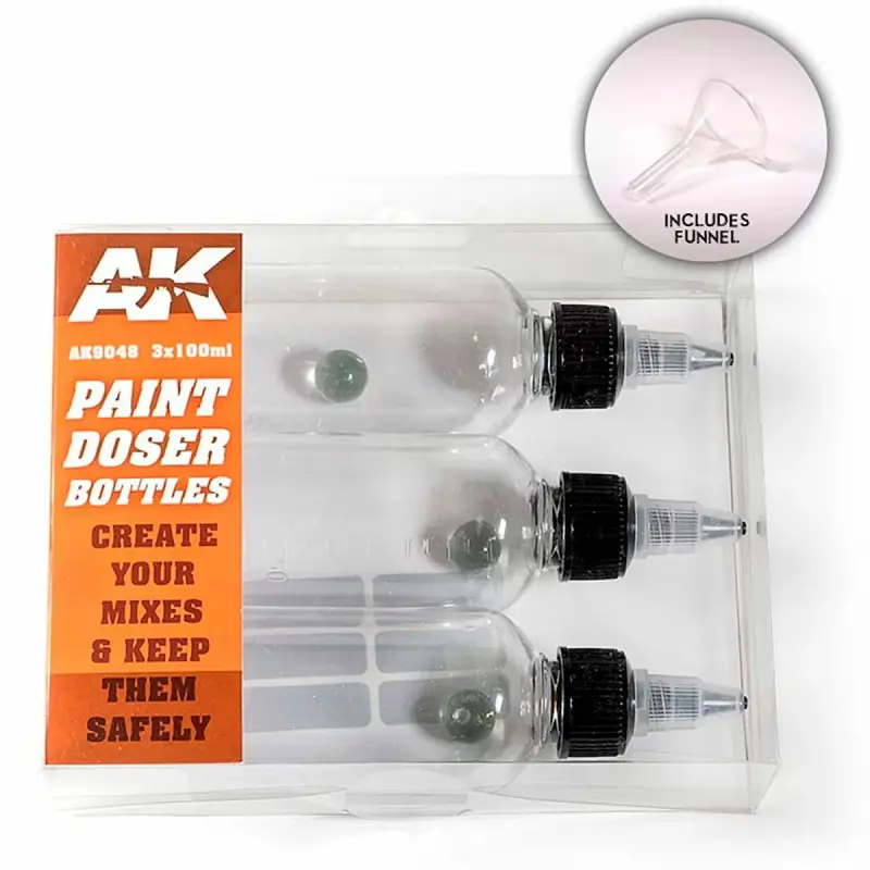 AK Interactive - Complements - Paint Doser Bottles 3X100 ml